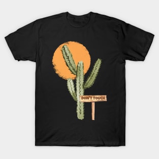 Funny Meme Watercolor Saguaro Cactus In Sunset T-Shirt